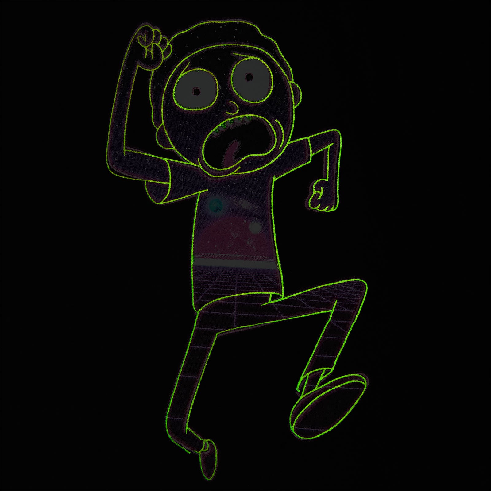 Product image Rick and Morty - Neon Morty Glow in the Dark T-Shirt black