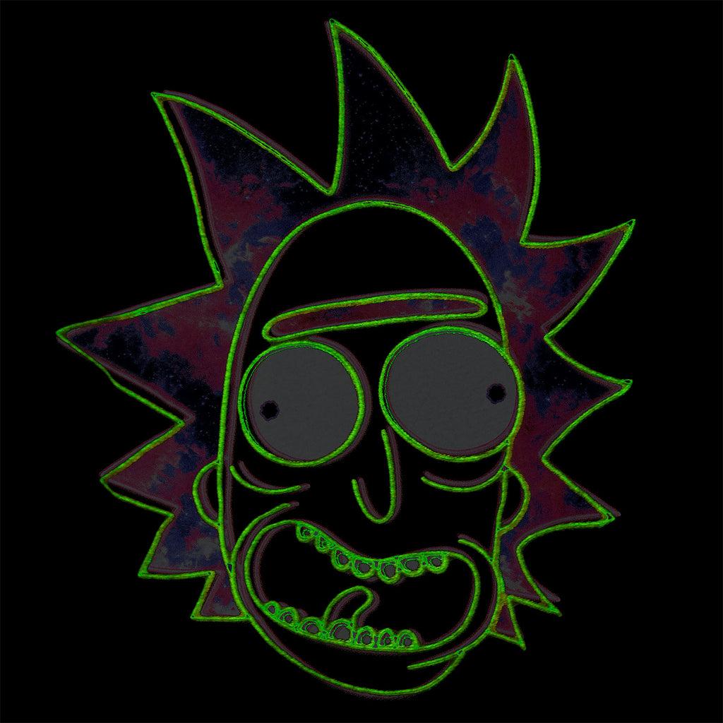 Imagen del producto Rick y Morty - Neon Rick Glow in the Dark Camiseta negra