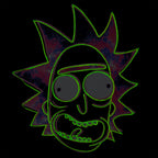 Imagen del producto Rick y Morty - Neon Rick Glow in the Dark Camiseta negra