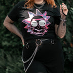 Imagen del producto Rick y Morty - Neon Rick Glow in the Dark Camiseta negra