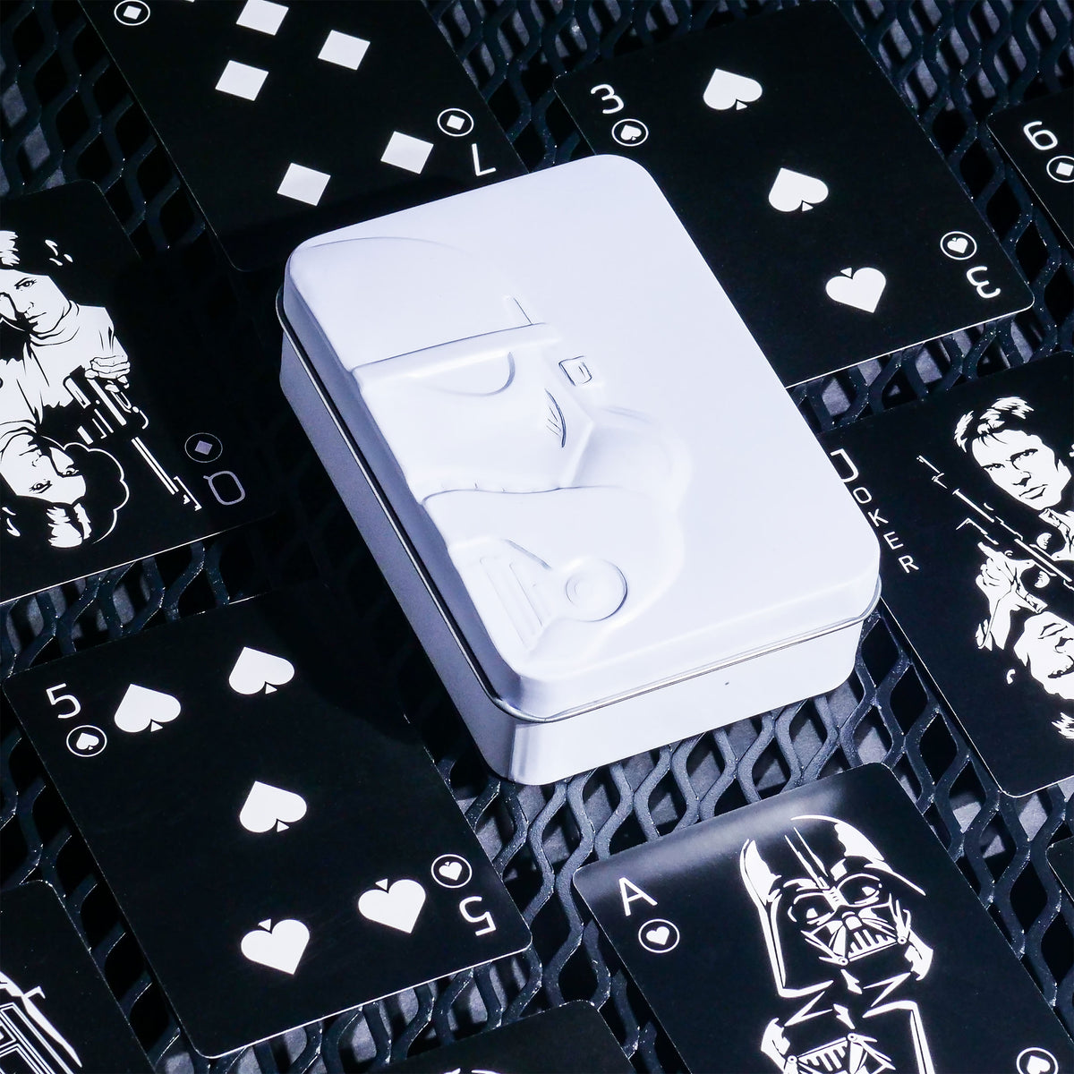 Imagen del producto Star Wars - Baraja de cartas Stormtrooper en caja de metal