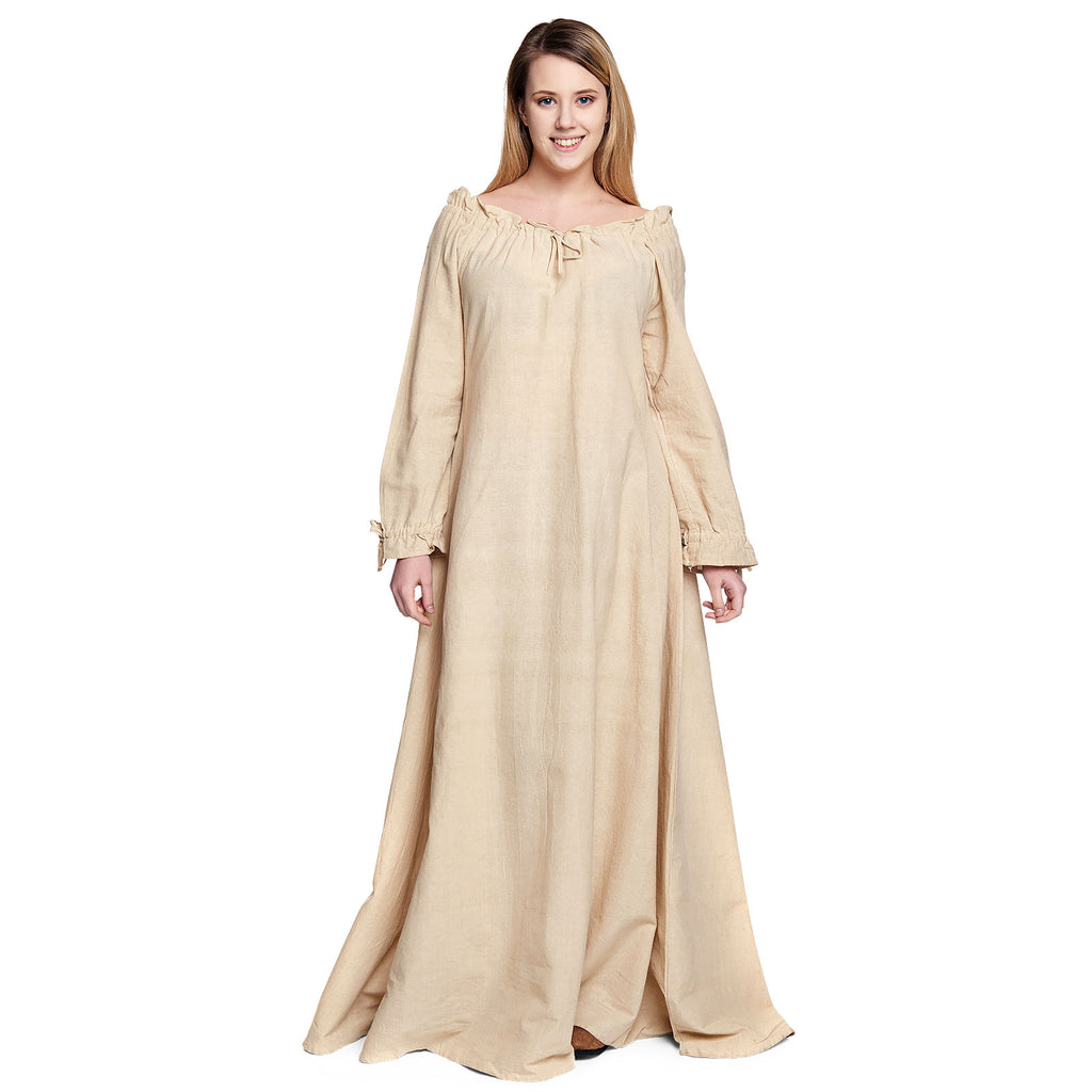 Imagen del producto Vestido medieval de manga larga beige