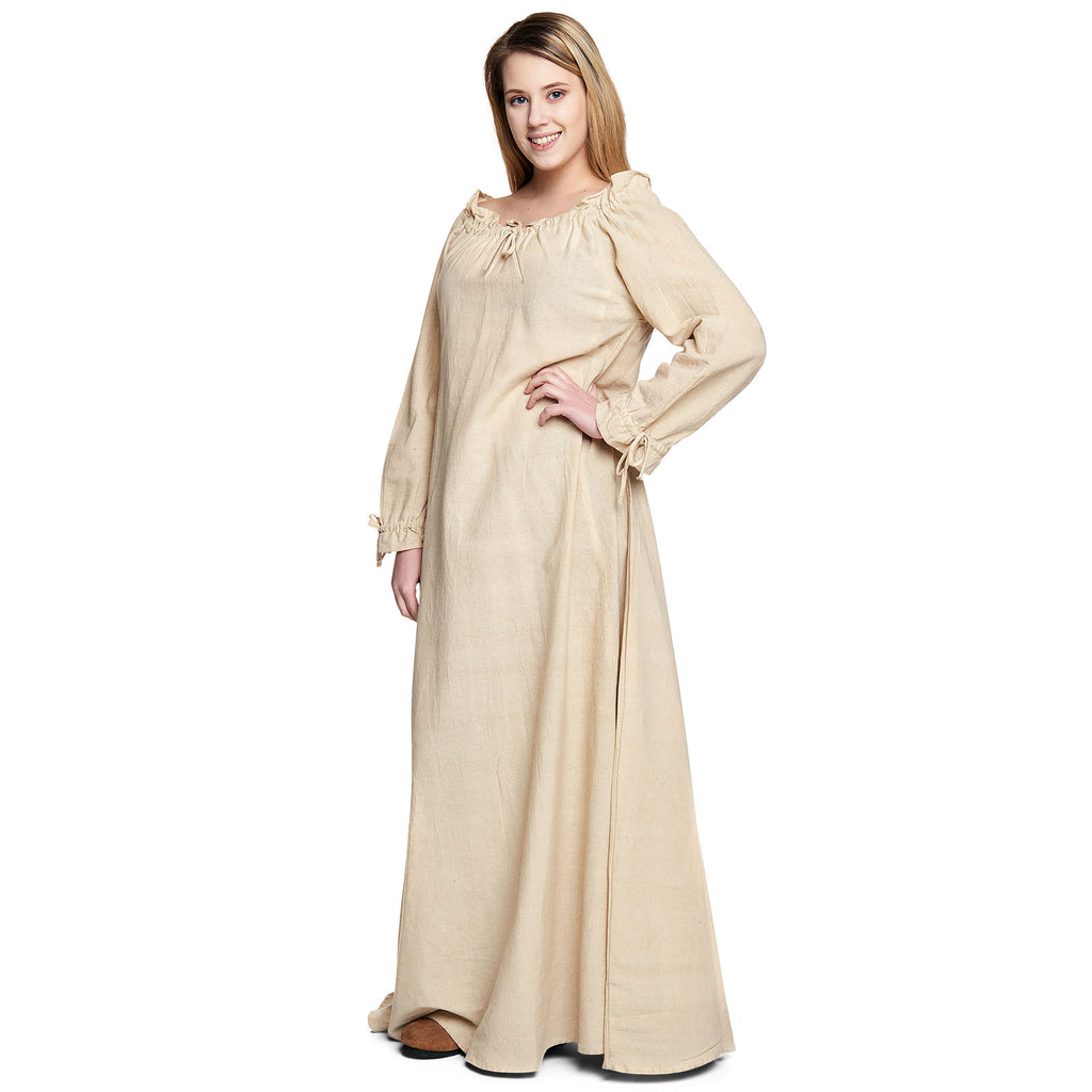 Imagen del producto Vestido medieval de manga larga beige