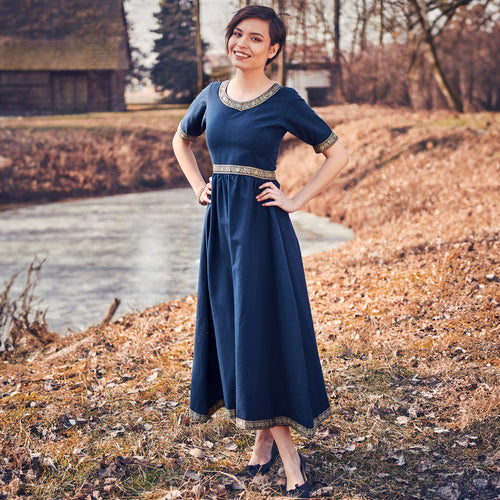 Imagen del producto Vestido Medieval Ennlin de Manga Corta Azul