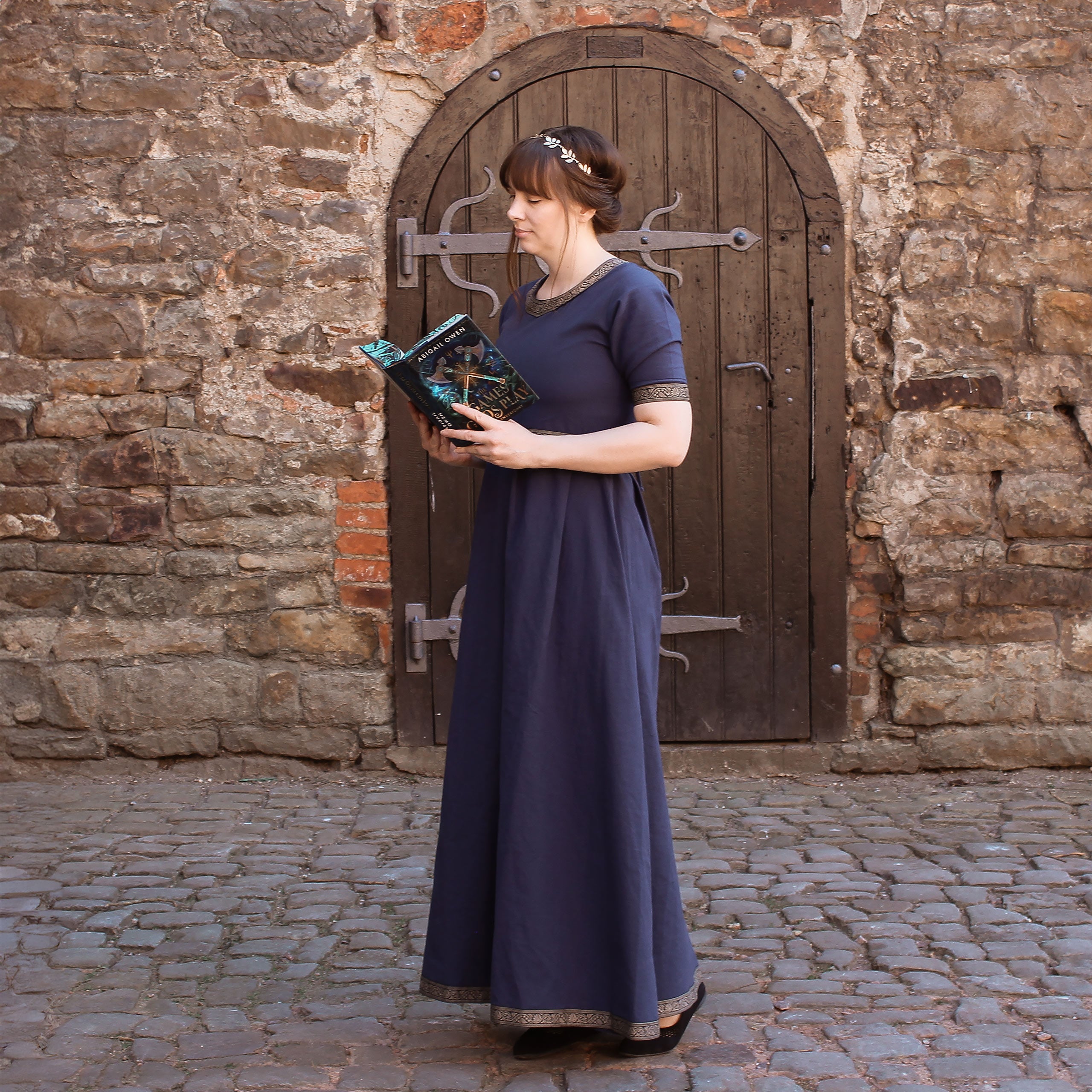Imagen del producto Vestido Medieval Ennlin de Manga Corta Azul