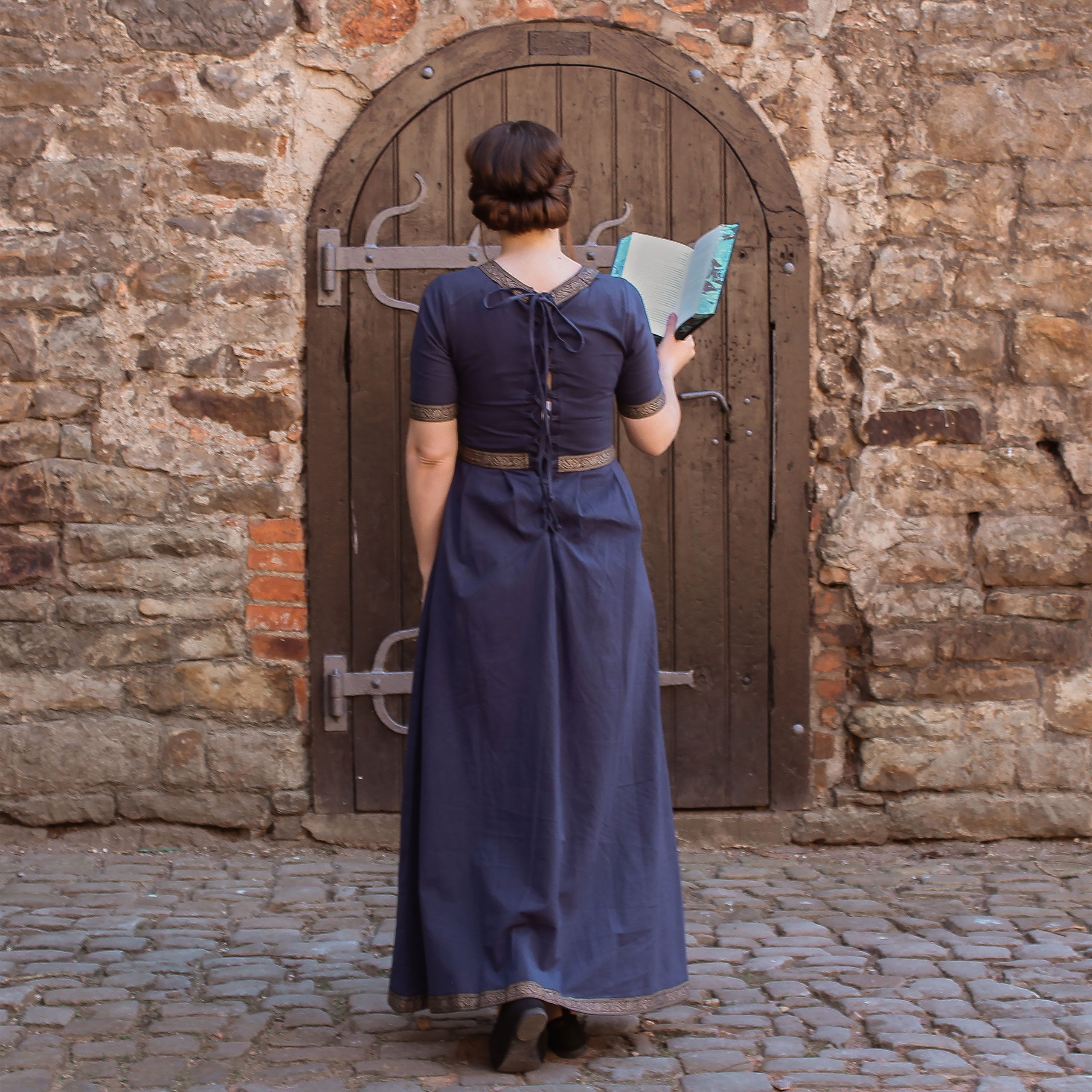 Imagen del producto Vestido Medieval Ennlin de Manga Corta Azul
