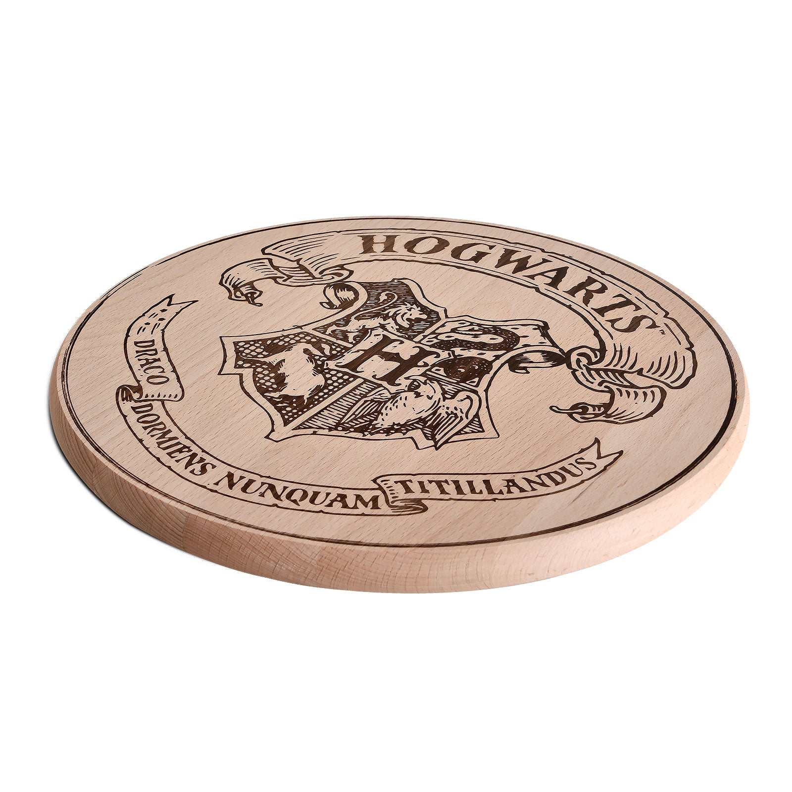 Imagen del producto Harry Potter - Tabla de cortar escudo de Hogwarts de haya