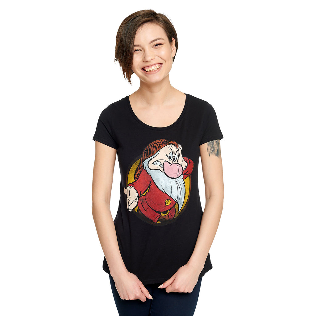 Imagen del producto Blancanieves - Camiseta de Mujer de Grumpy en negro