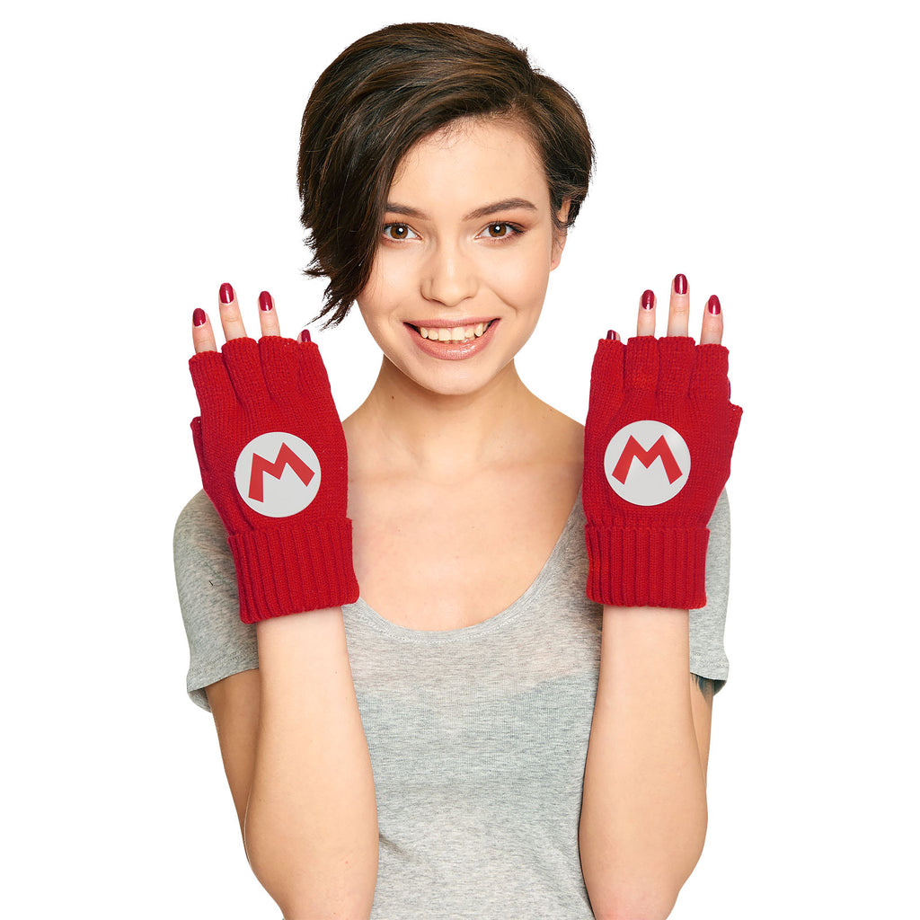 Imagen del producto Super Mario - Guantes sin dedos con logo rojo