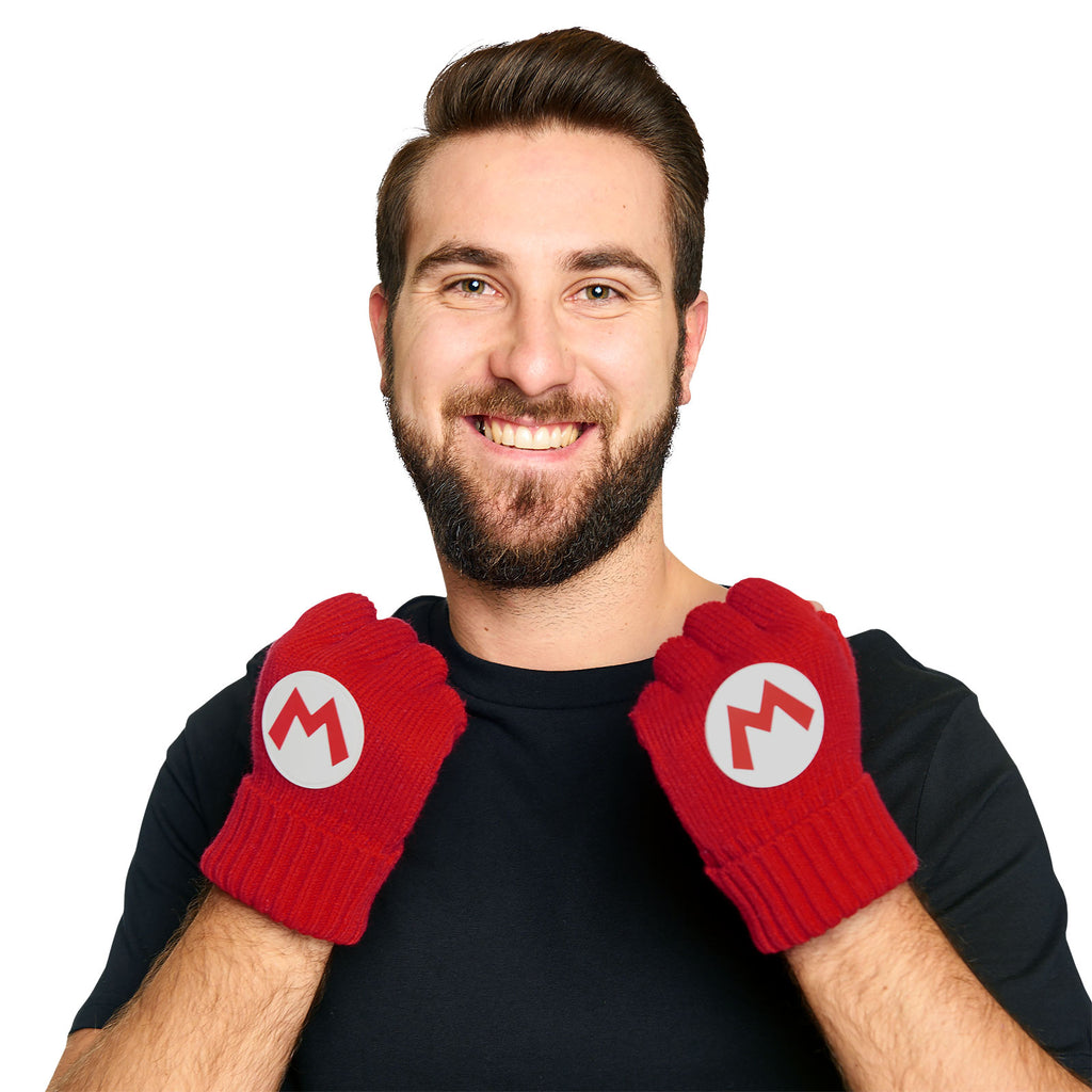Imagen del producto Super Mario - Guantes sin dedos con logo rojo