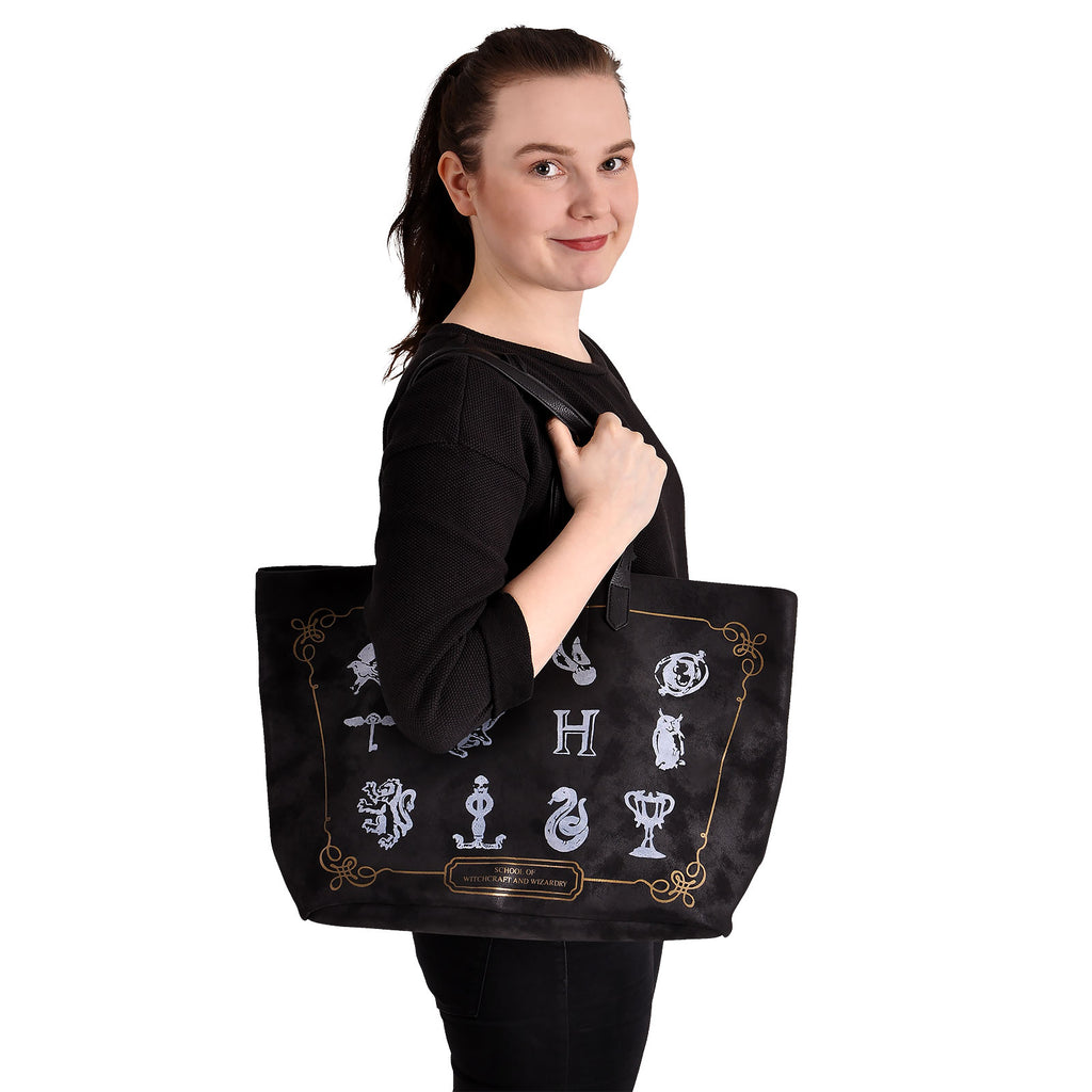 Imagen del producto Harry Potter - Bolsa de compras con símbolos de Hogwarts