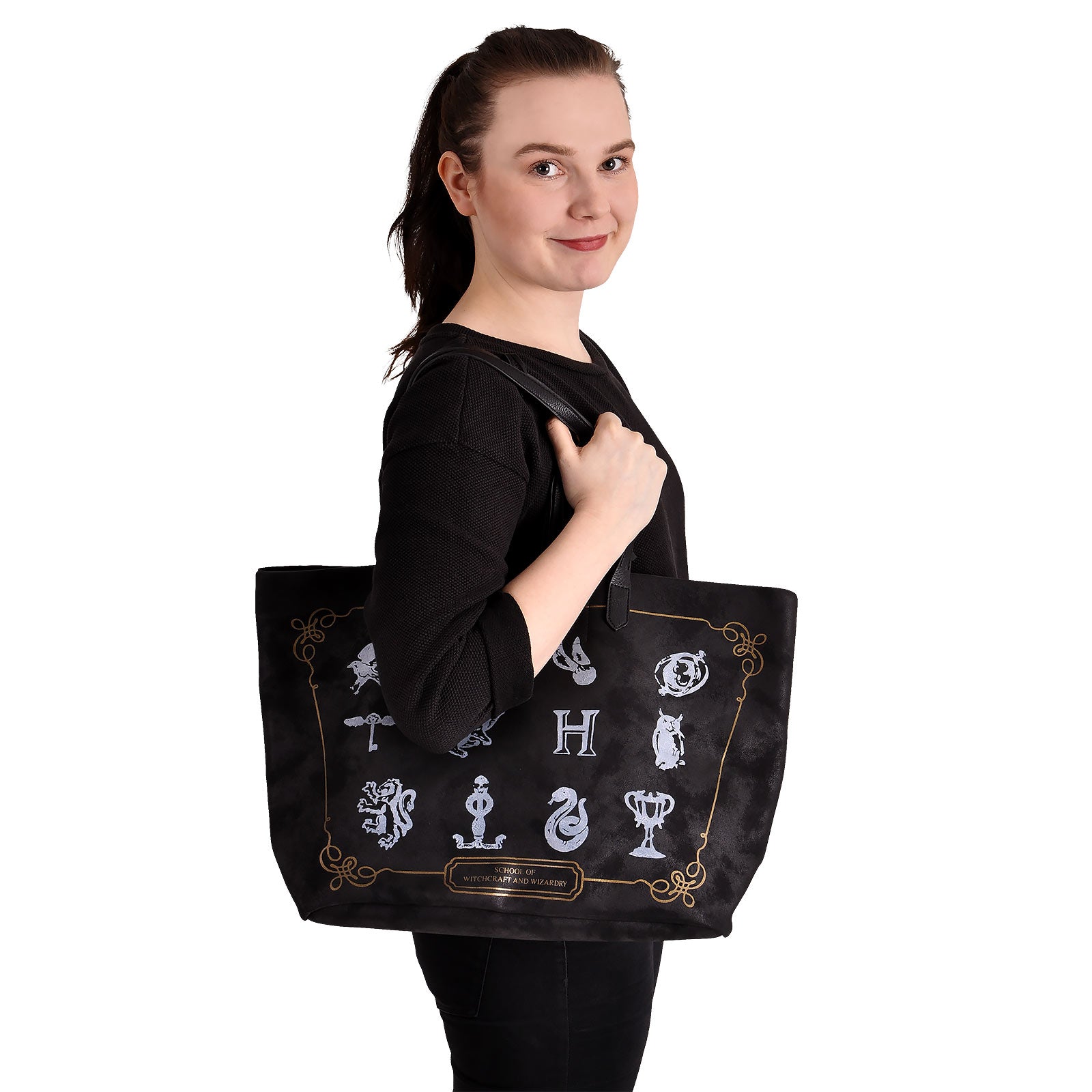 Imagen del producto Harry Potter - Bolsa de compras con símbolos de Hogwarts