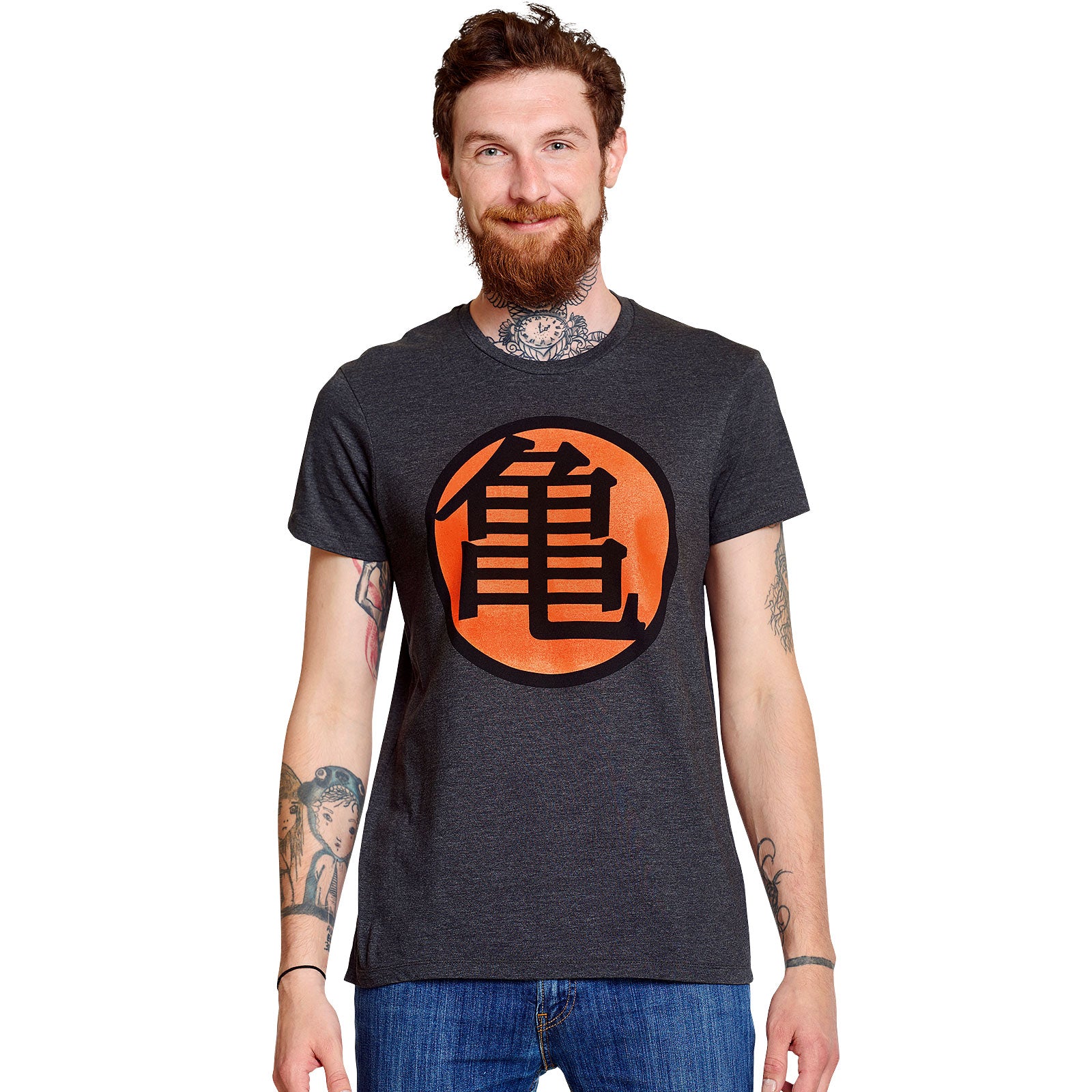 Imagen del producto Dragon Ball - Camiseta gris con símbolo Kame