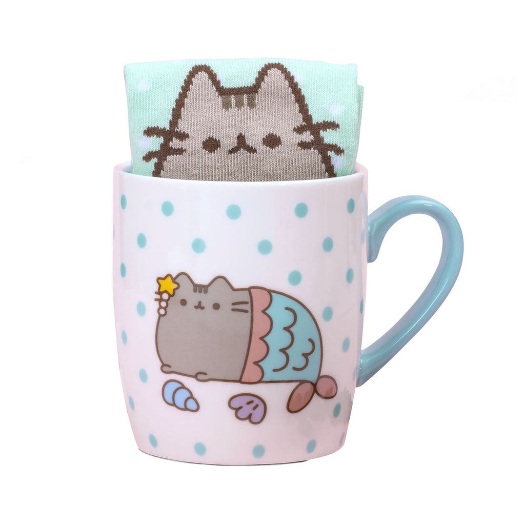 Imagen del producto Pusheen - Calcetines y taza de sirena