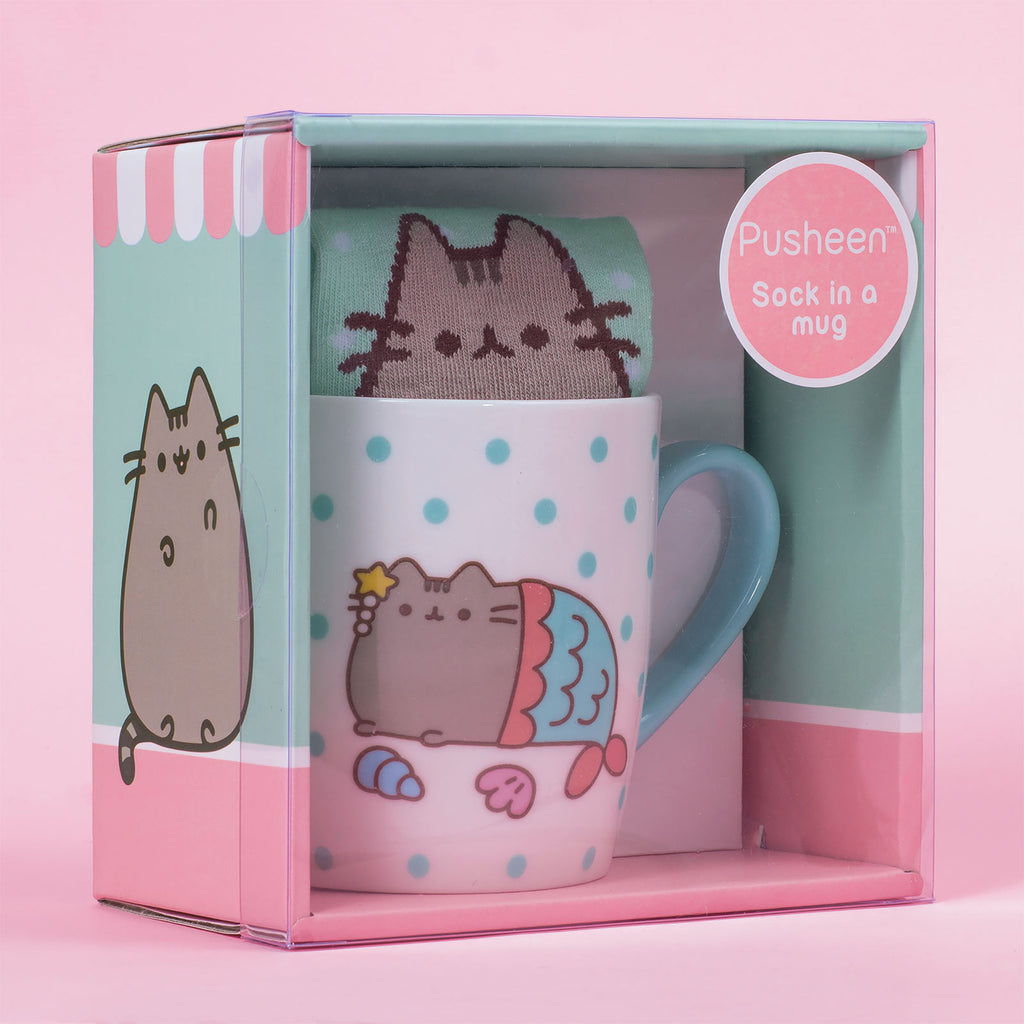 Imagen del producto Pusheen - Calcetines y taza de sirena