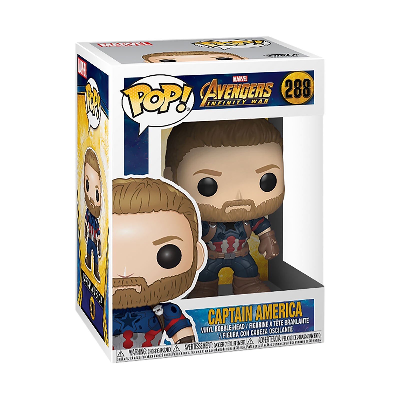 Imagen del producto Avengers - Figura Funko Pop de Capitán América de Infinity War con cabeza oscilante