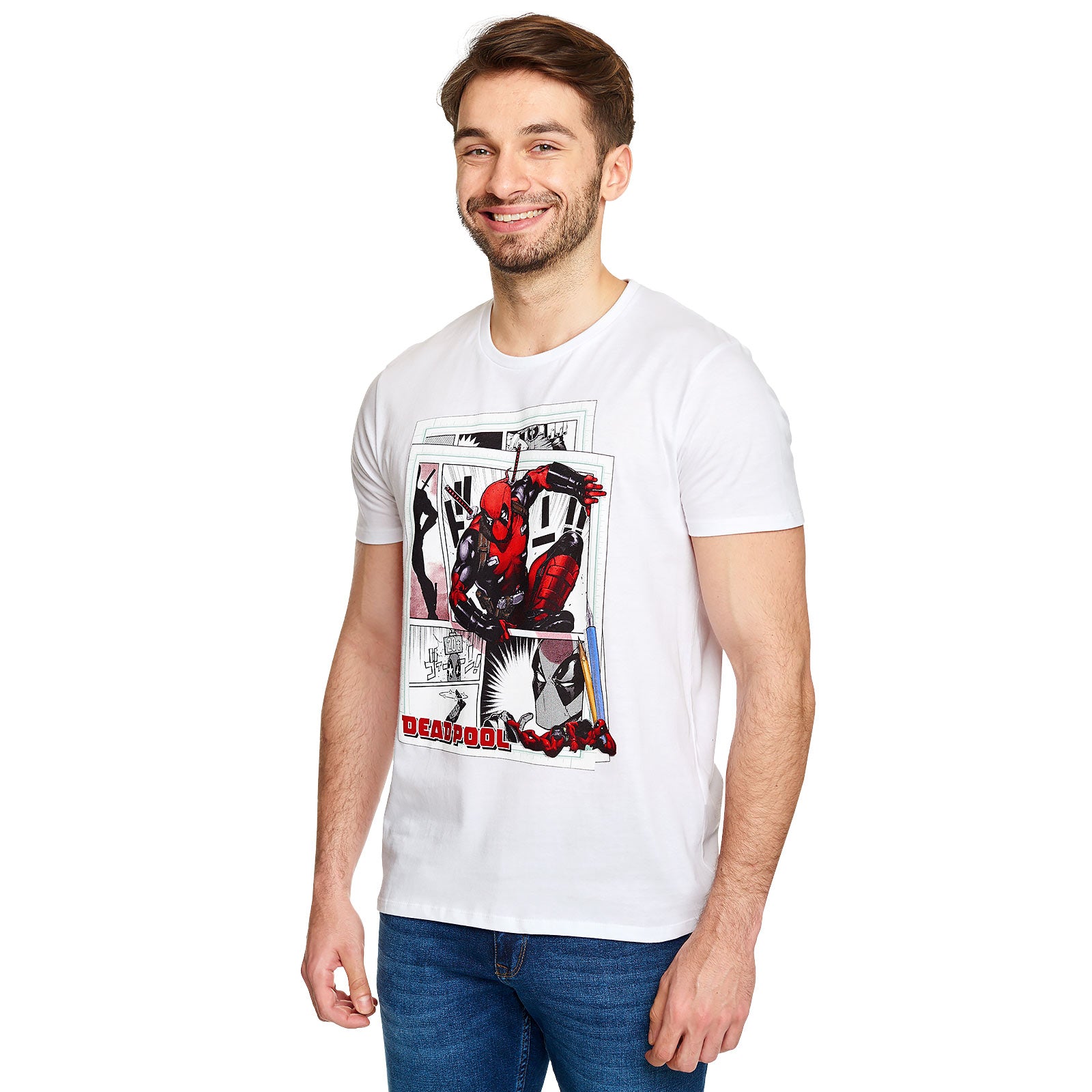 Imagen del producto Deadpool - Camiseta de Acción de Cómic blanca