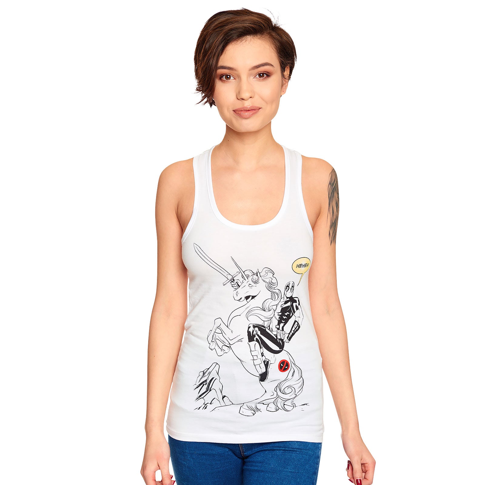Imagen del producto Deadpool - Unicorn Ride Tank Top para Mujeres blanco