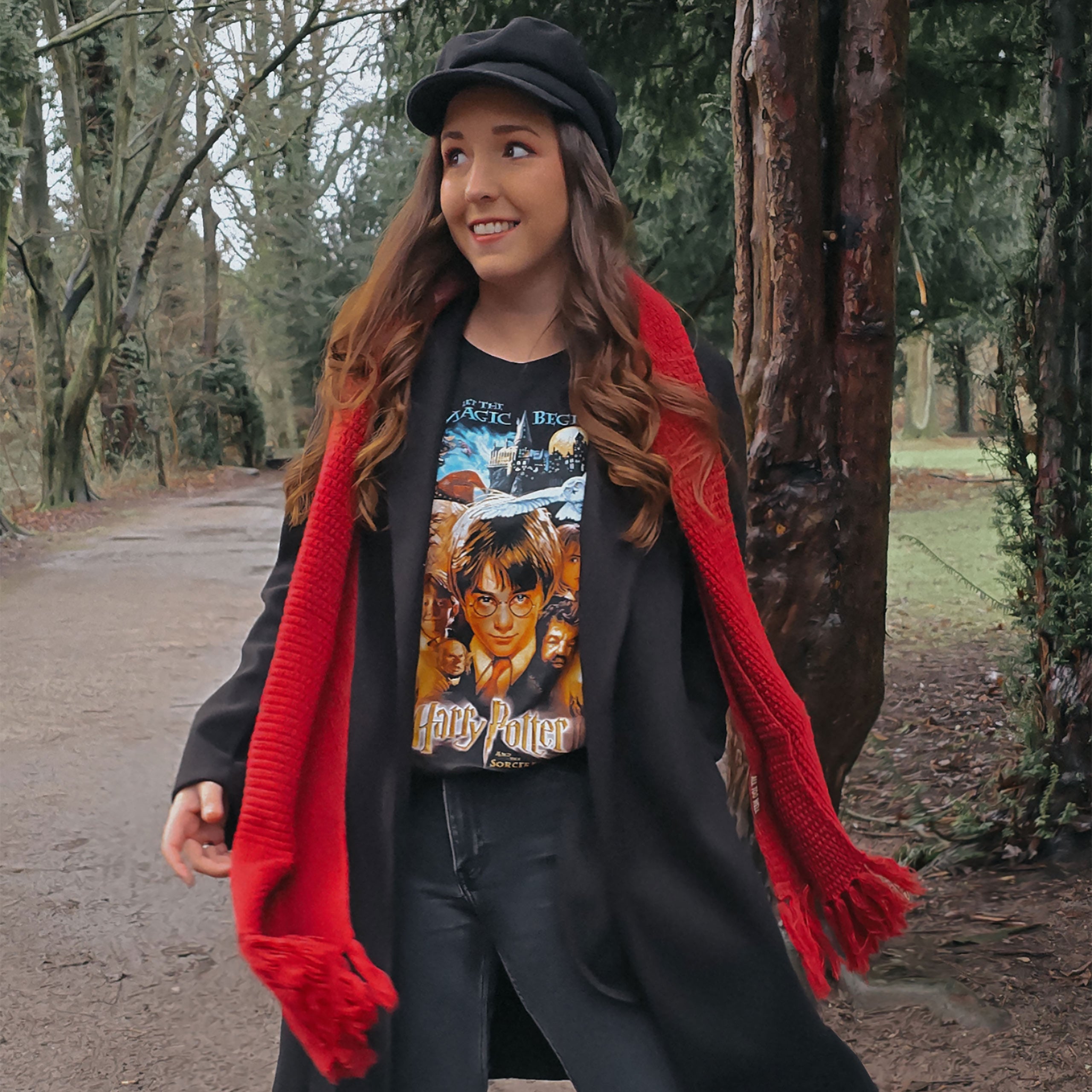 Imagen del producto Harry Potter - Camiseta negra con póster de la Piedra Filosofal
