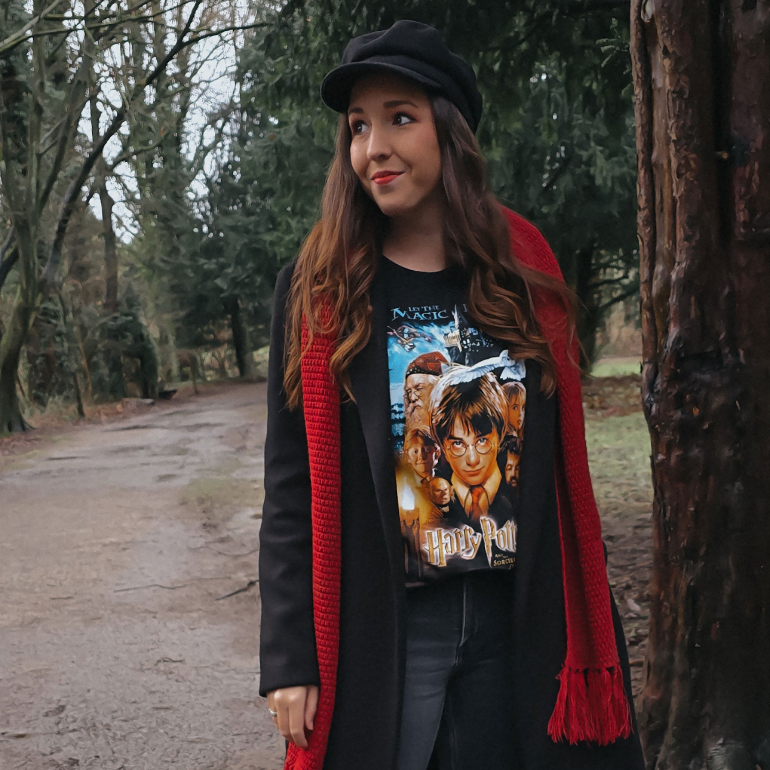 Imagen del producto Harry Potter - Camiseta negra con póster de la Piedra Filosofal