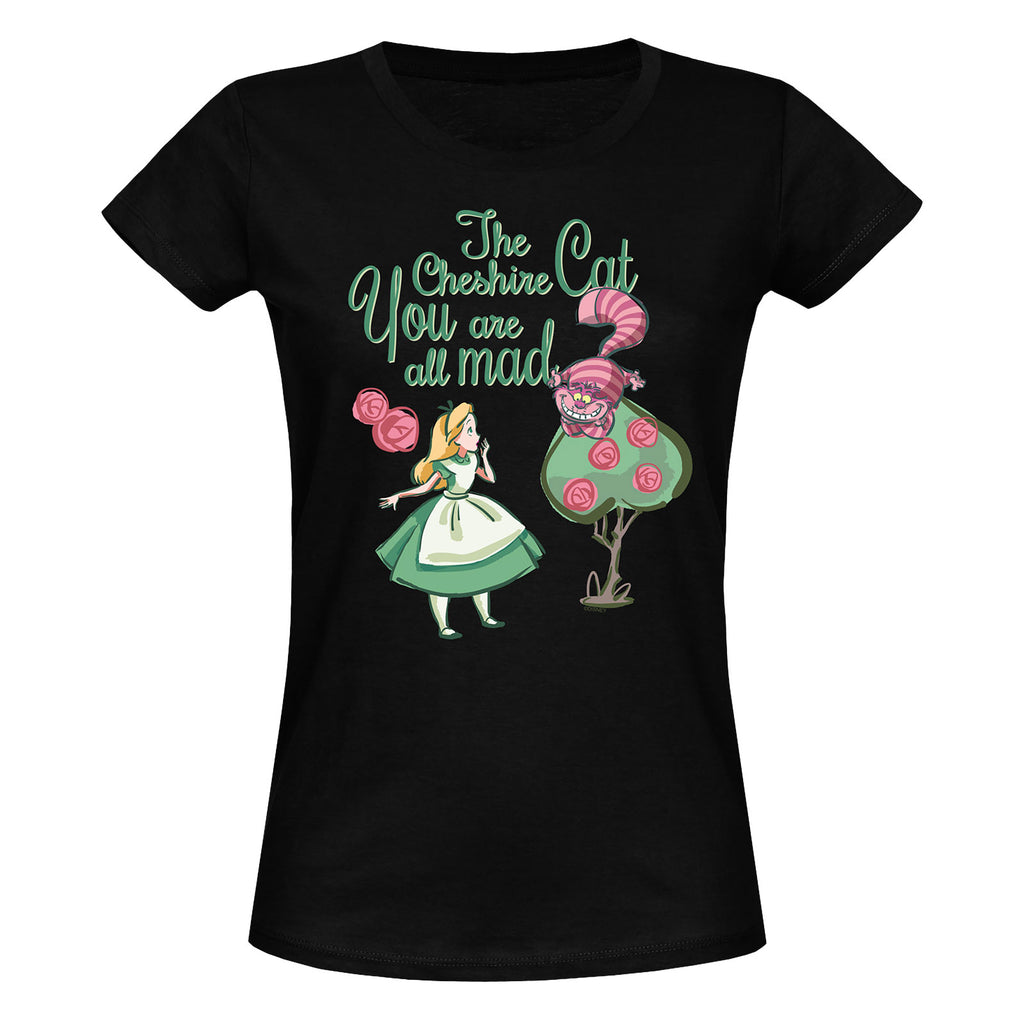 Imagen del producto Alicia en el país de las maravillas - Camiseta para mujer All Mad negra