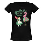 Imagen del producto Alicia en el país de las maravillas - Camiseta para mujer All Mad negra