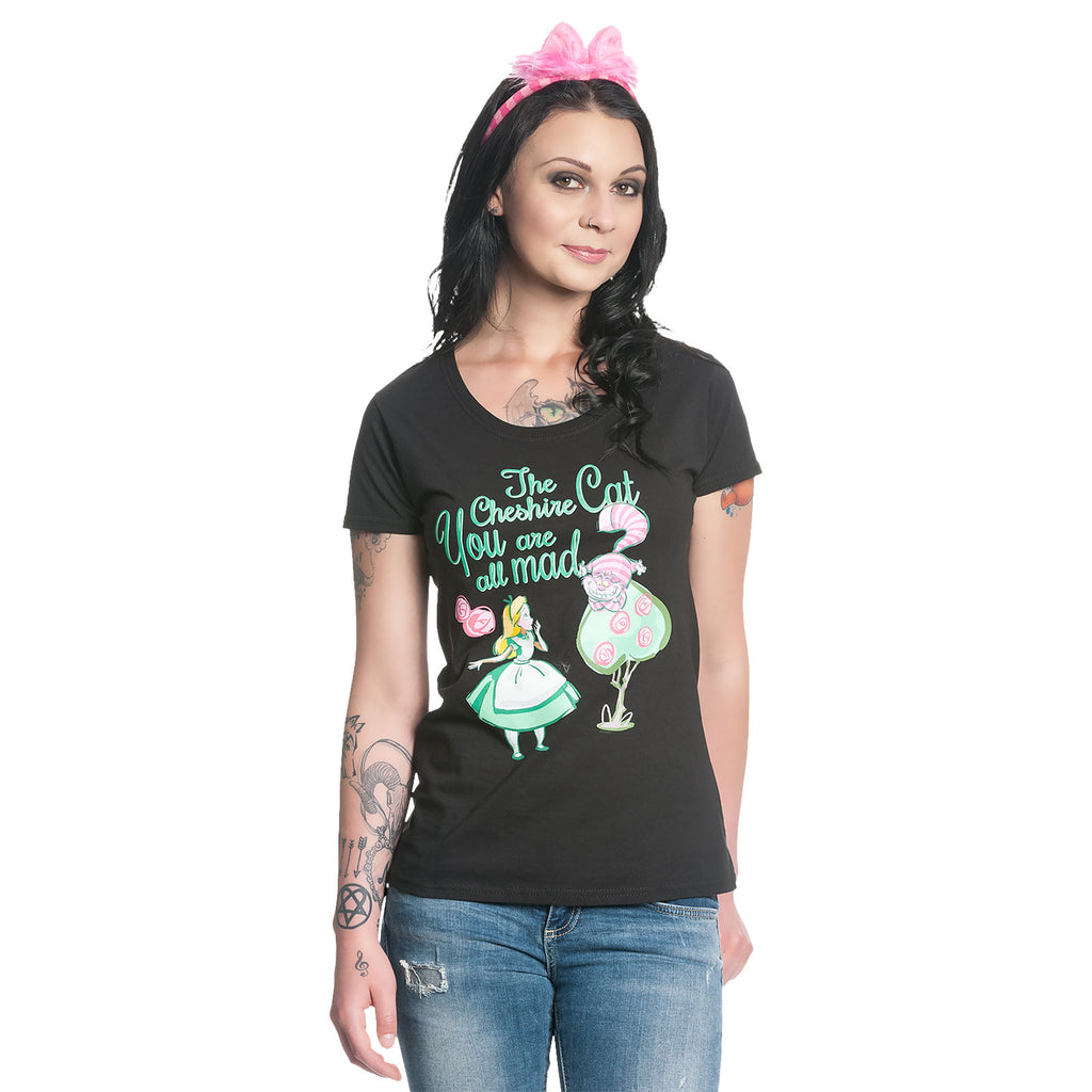 Imagen del producto Alicia en el país de las maravillas - Camiseta para mujer All Mad negra