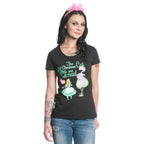Imagen del producto Alicia en el país de las maravillas - Camiseta para mujer All Mad negra