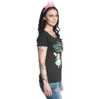 Imagen del producto Alicia en el país de las maravillas - Camiseta para mujer All Mad negra
