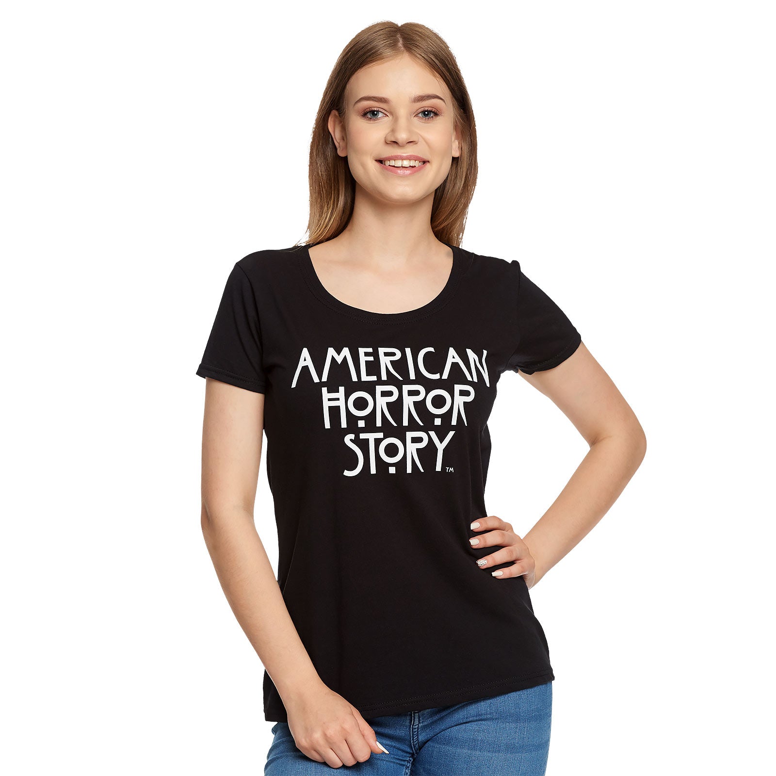 Imagen del producto American Horror Story - Camiseta de mujer con logo negra