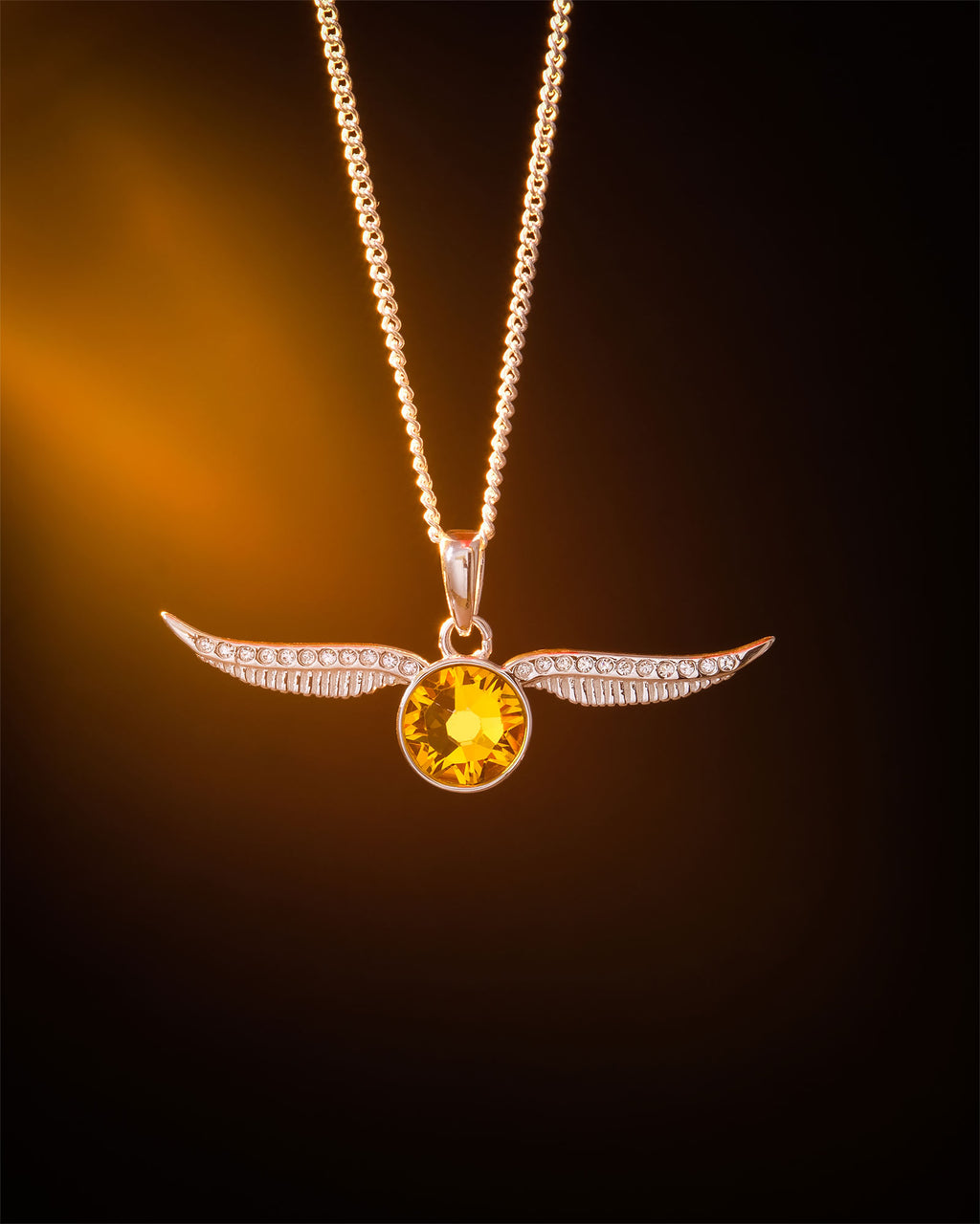 Imagen del producto Harry Potter - Collar Snitch dorada con cristal