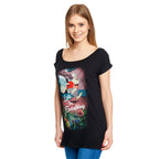 Imagen del producto Alicia en el país de las maravillas - Camiseta de mujer suelta negra Late
