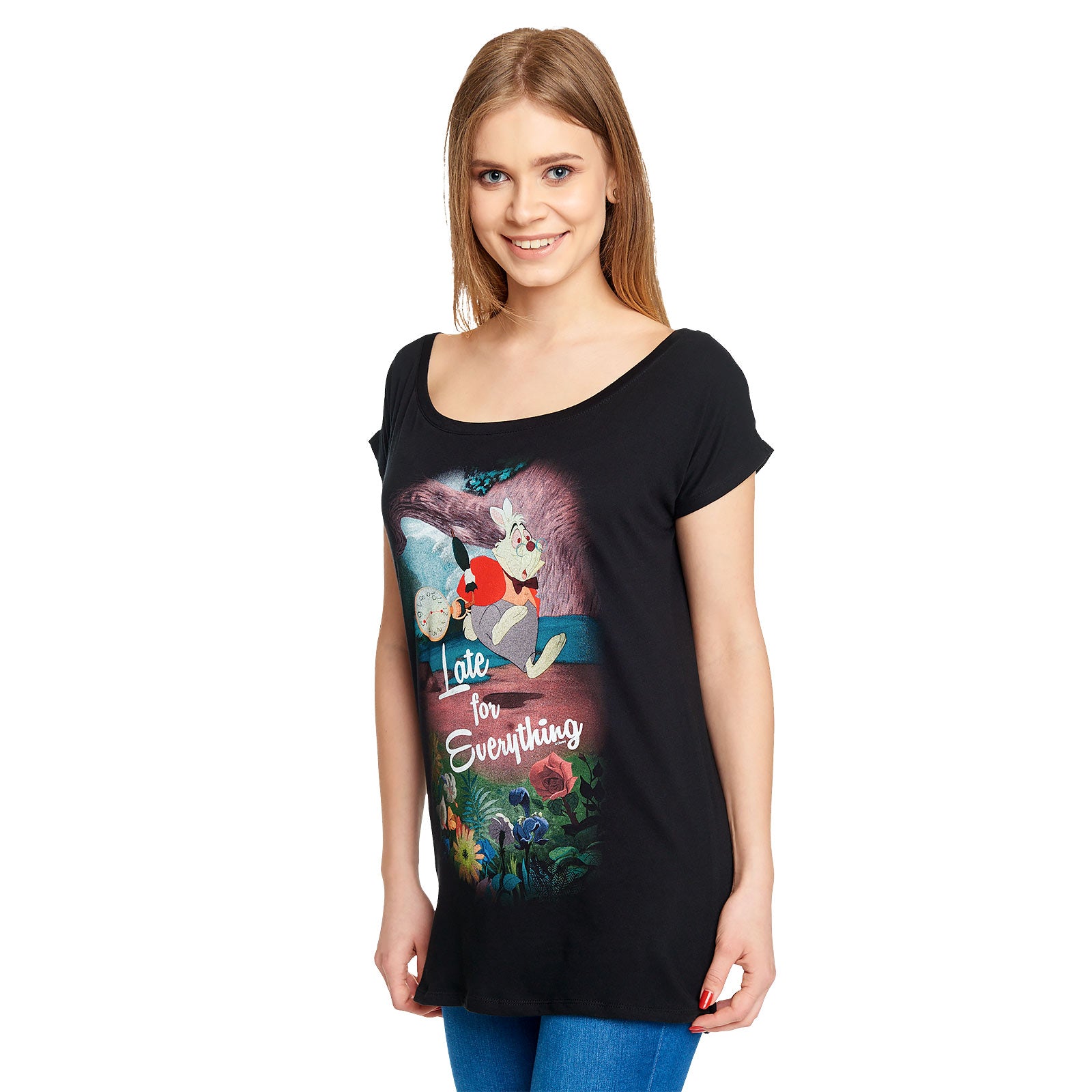 Imagen del producto Alicia en el país de las maravillas - Camiseta de mujer suelta negra Late
