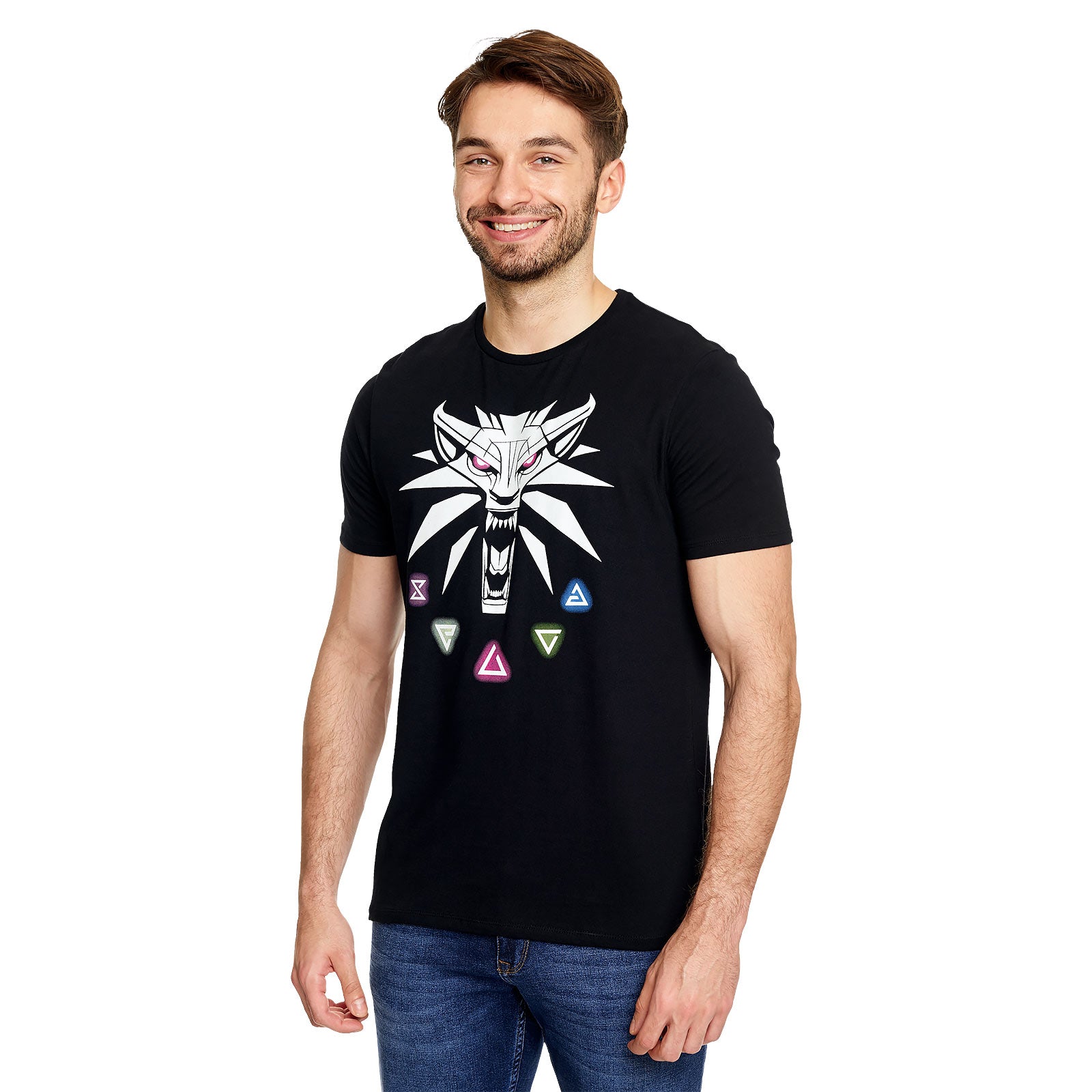 Imagen del producto Witcher - Camiseta negra con signo de brujo