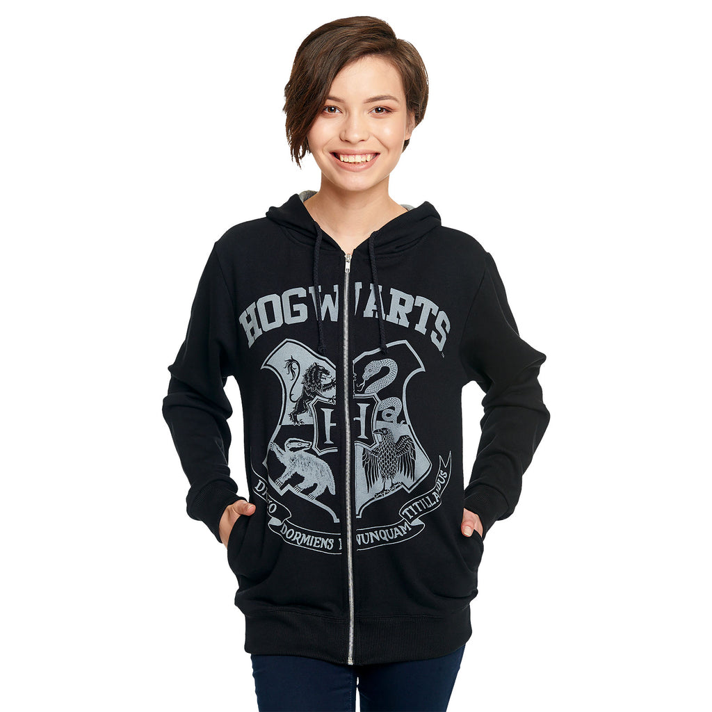 Imagen del producto Harry Potter - Chaqueta con capucha negra del escudo de Hogwarts