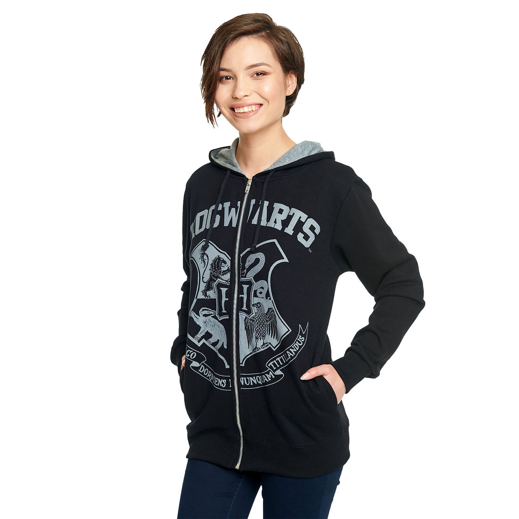 Imagen del producto Harry Potter - Chaqueta con capucha negra del escudo de Hogwarts