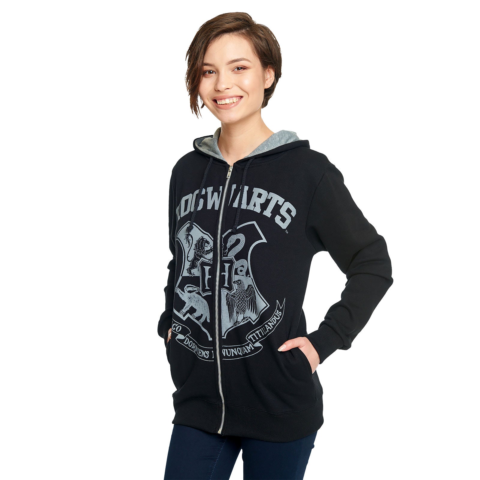 Imagen del producto Harry Potter - Chaqueta con capucha negra del escudo de Hogwarts