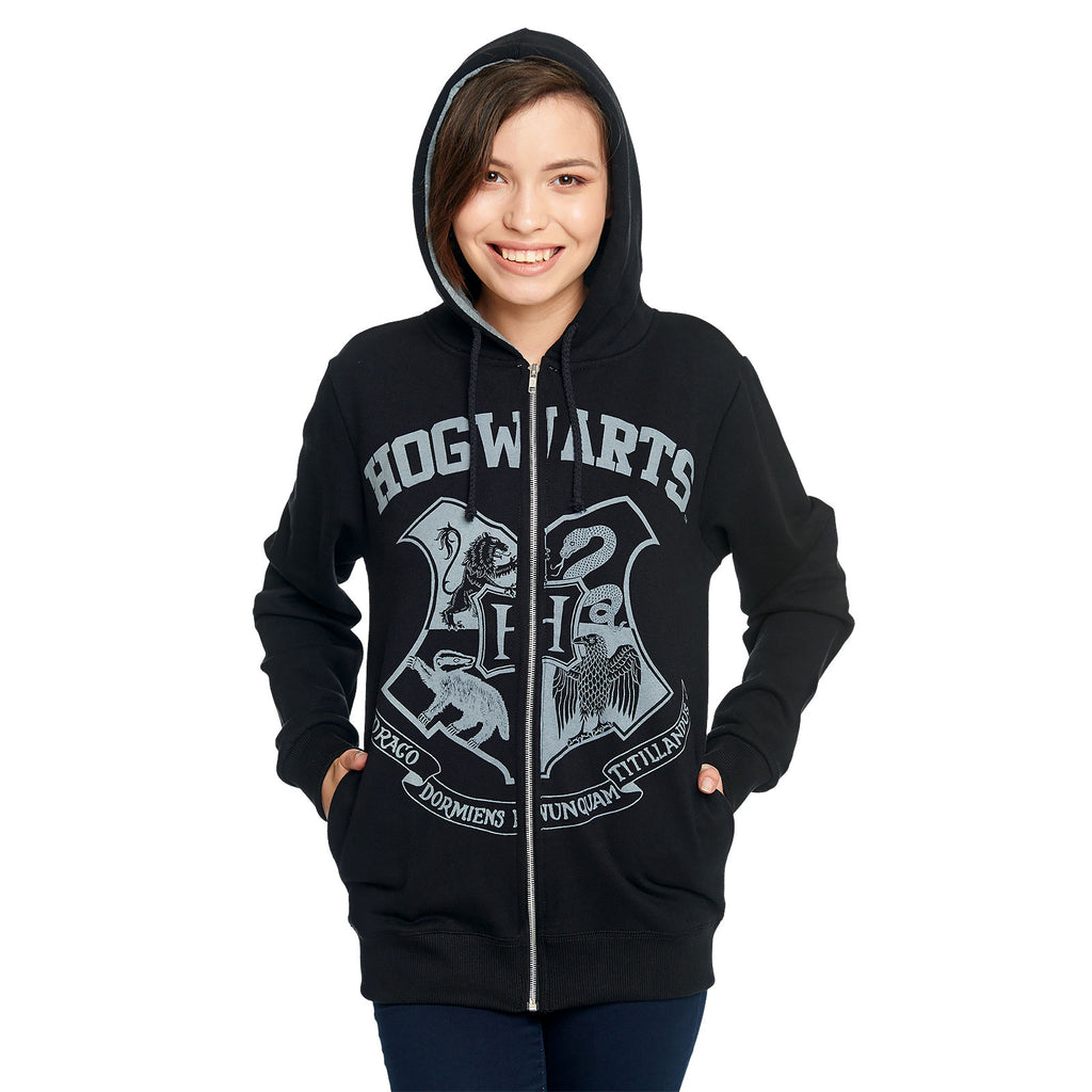 Imagen del producto Harry Potter - Chaqueta con capucha negra del escudo de Hogwarts
