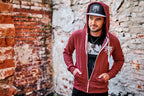 Product image Witcher - Wolf Medallion Hoodie red