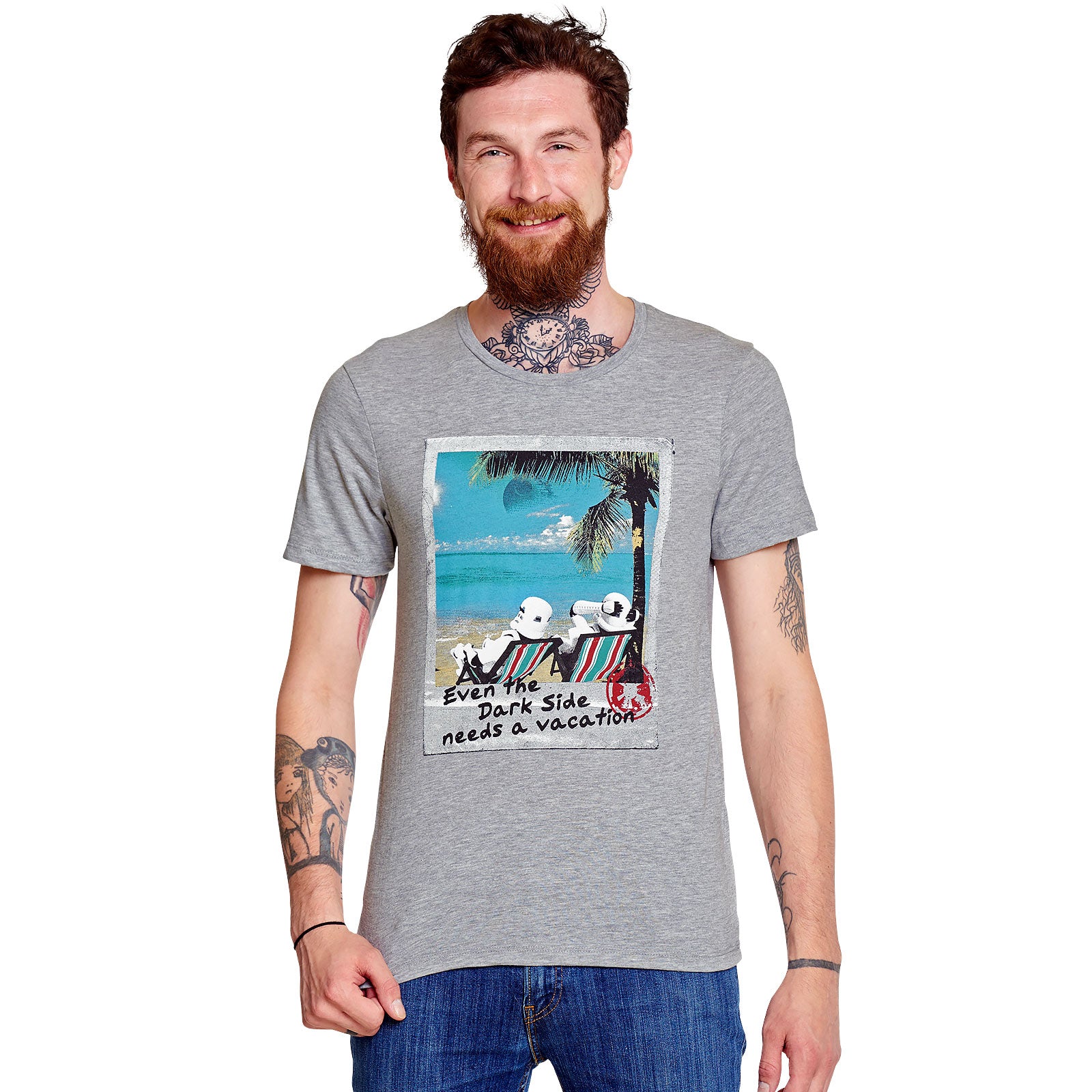 Imagen del producto Star Wars - Camiseta gris de vacaciones del Lado Oscuro