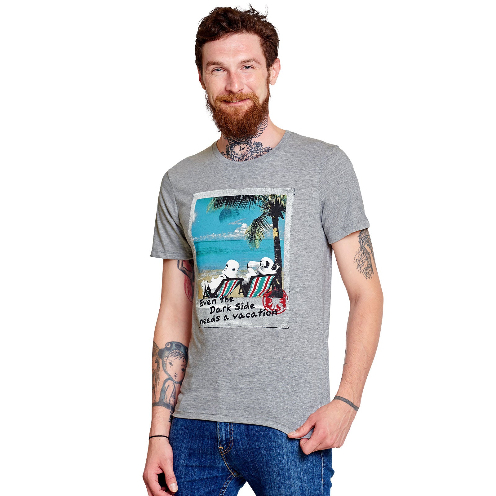 Imagen del producto Star Wars - Camiseta gris de vacaciones del Lado Oscuro