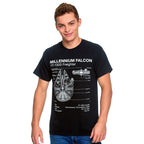 Product image Star Wars - Millennium Falcon Sketch T-Shirt Black