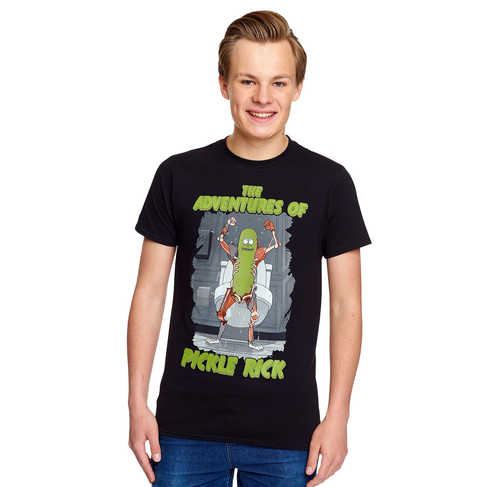 Imagen del producto Rick y Morty - Aventuras de la camiseta negra de Pickle Rick