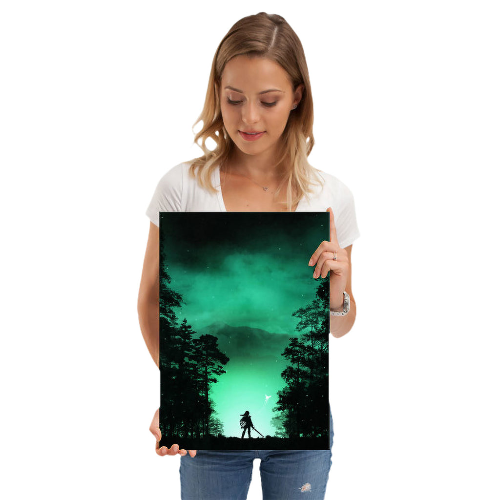 Imagen del producto Póster de metal del Bosque Kokiri para fans de Zelda