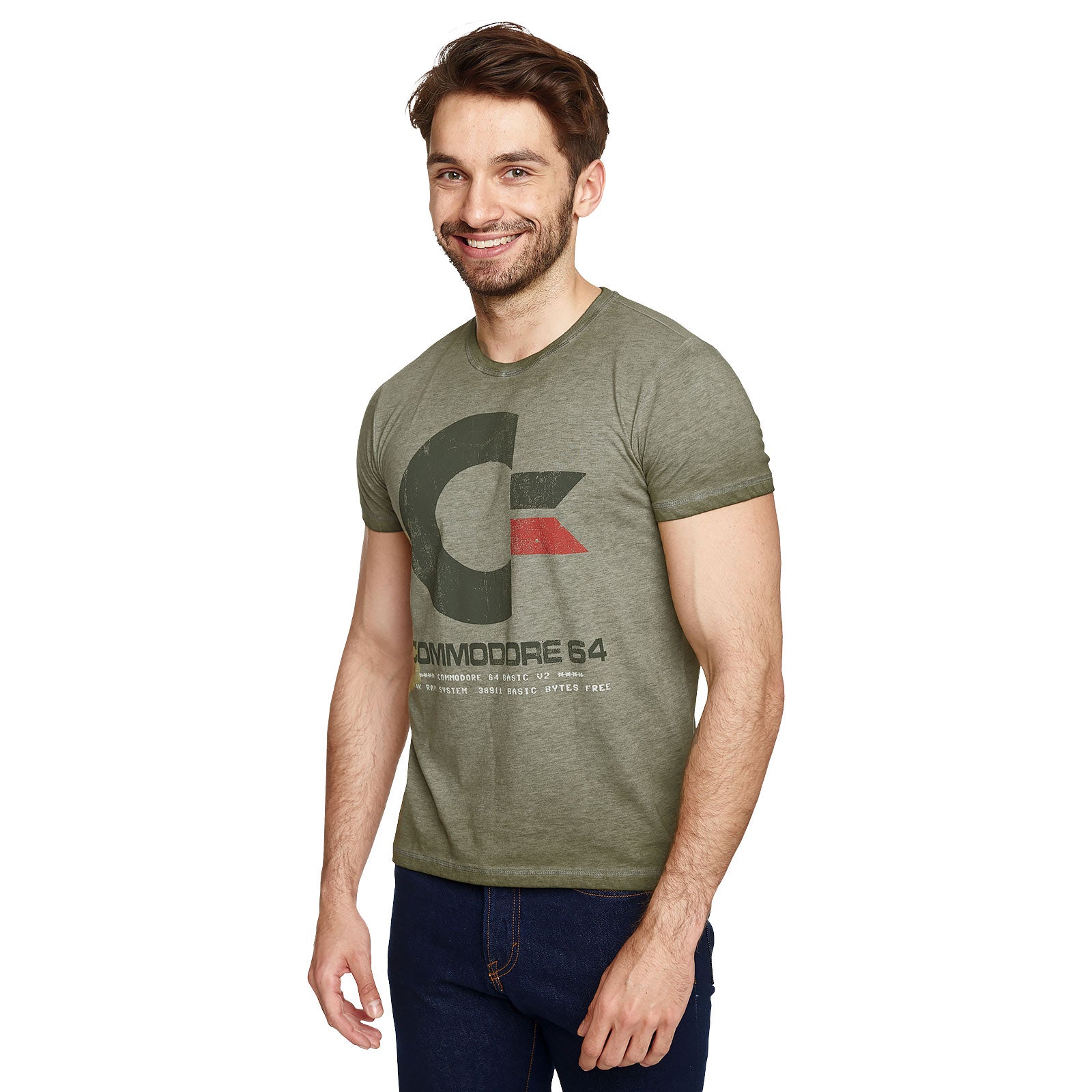 Imagen del producto Commodore 64 - Camiseta Vintage Logo oliva