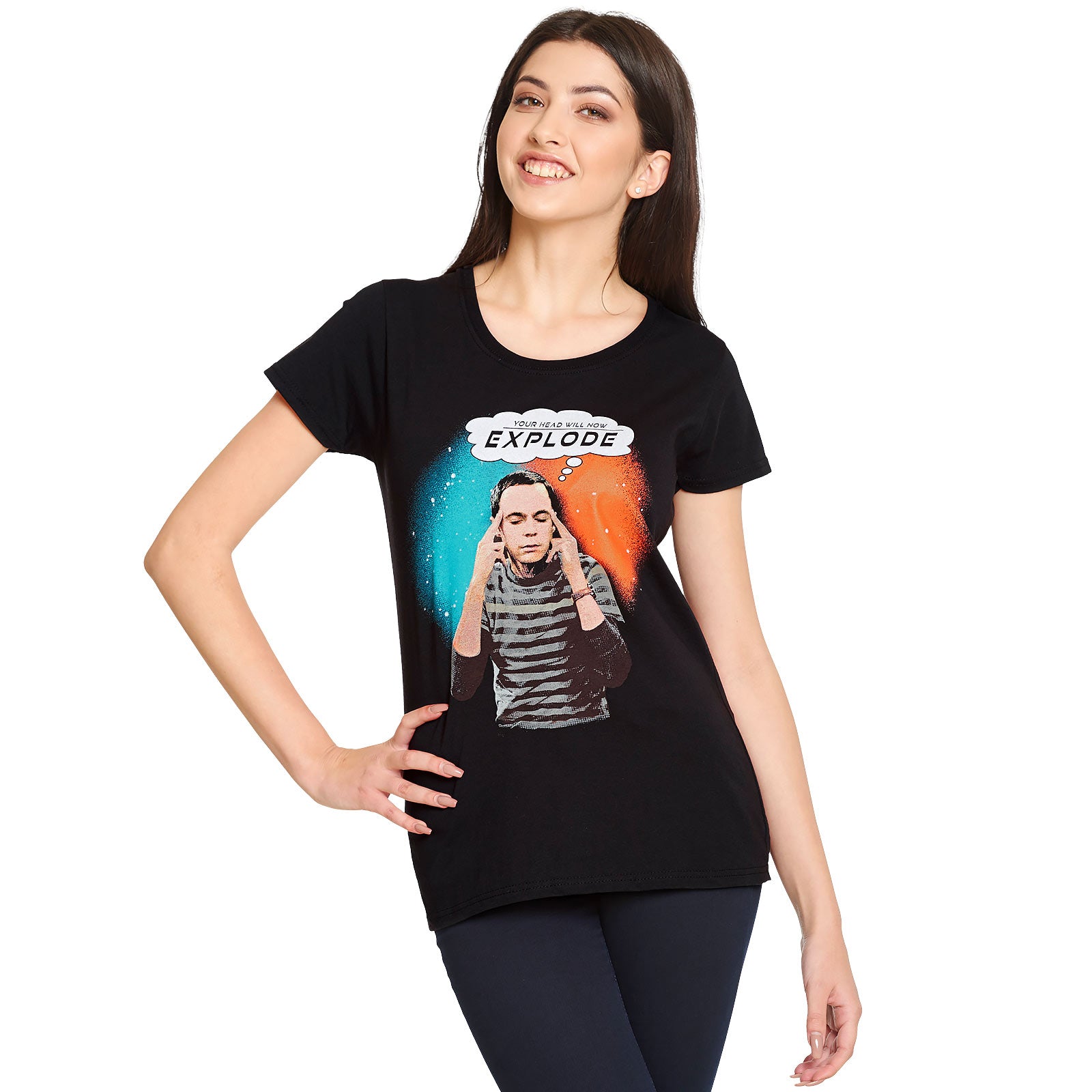 Imagen del producto Big Bang Theory - Camiseta de mujer Sheldon Explode negra