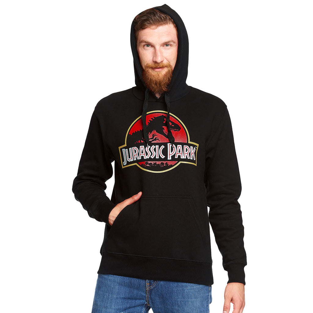Imagen del producto Jurassic Park - Sudadera con capucha con logo de película negro