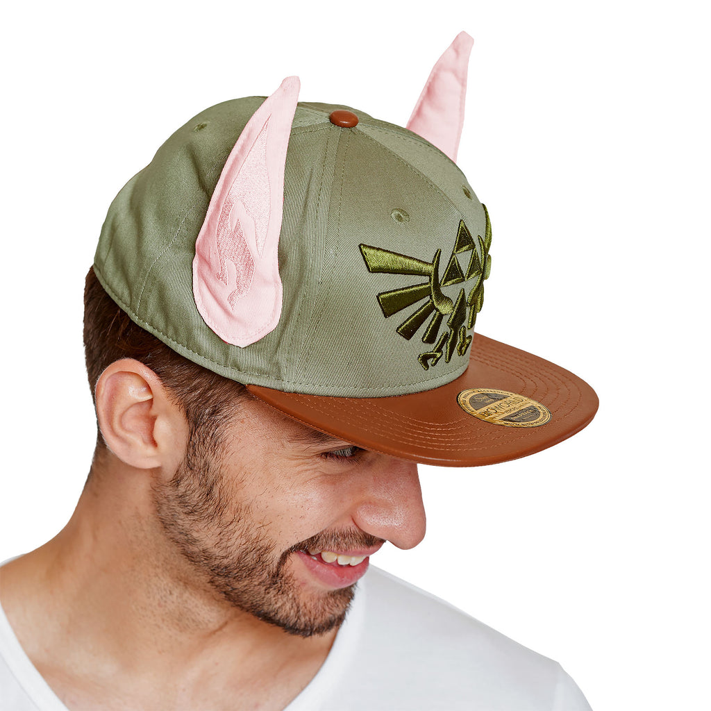 Imagen del producto Zelda - Gorra Snapback con logo de Hyrule y orejas de Link