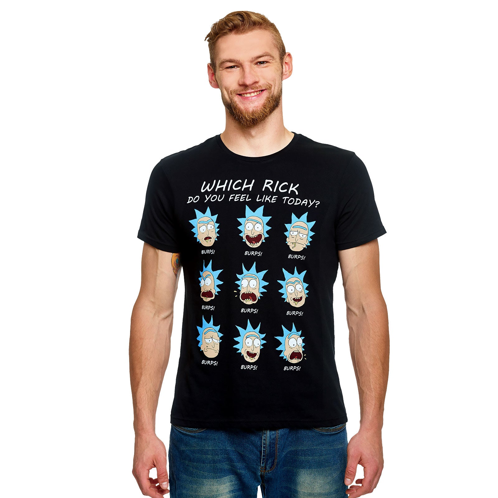 Imagen del producto Rick y Morty - Camiseta de Emociones de Rick negra
