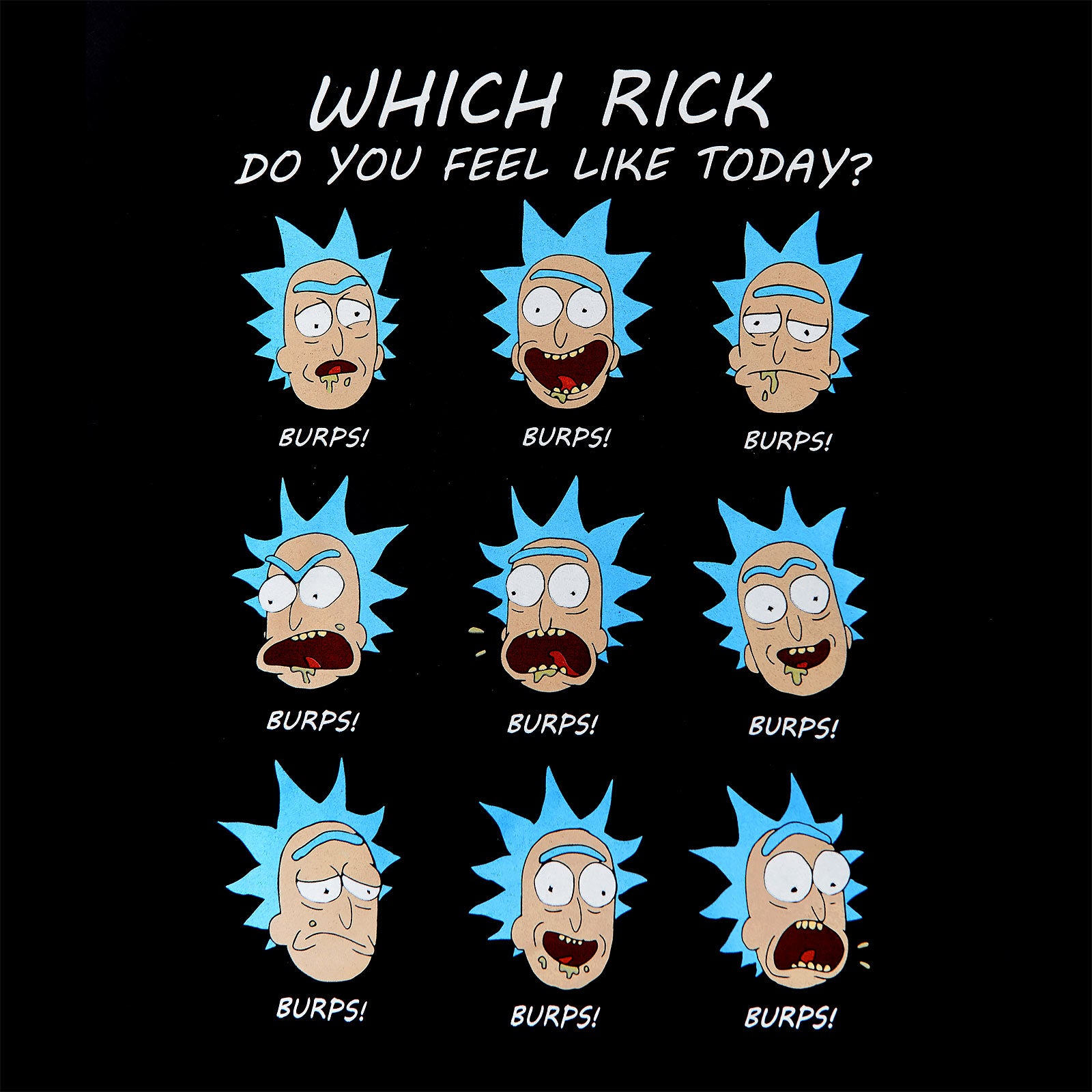 Imagen del producto Rick y Morty - Camiseta de Emociones de Rick negra